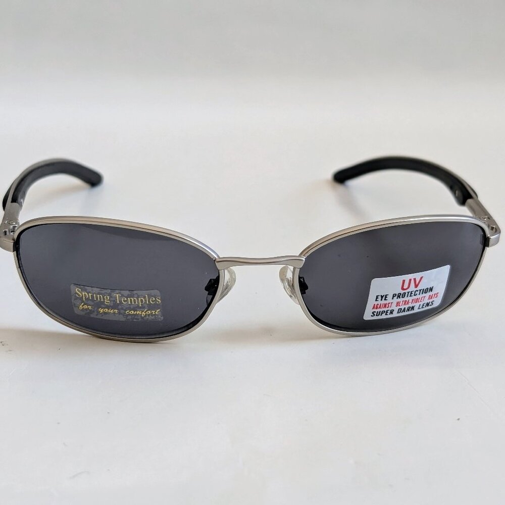 NWT Vintage 90's Rectangle Combo Sport Sunglasses (S. Silver)
